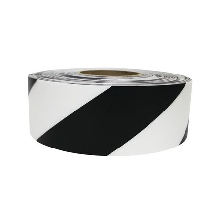 Ergomat Durastripe Outdoor Aisle Striping - Black/White Hazard 2in x 100ft DSO2100BK/W